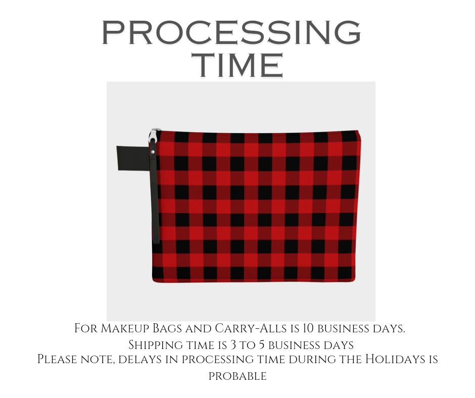 Holiday Plaid Zipper Carry -All