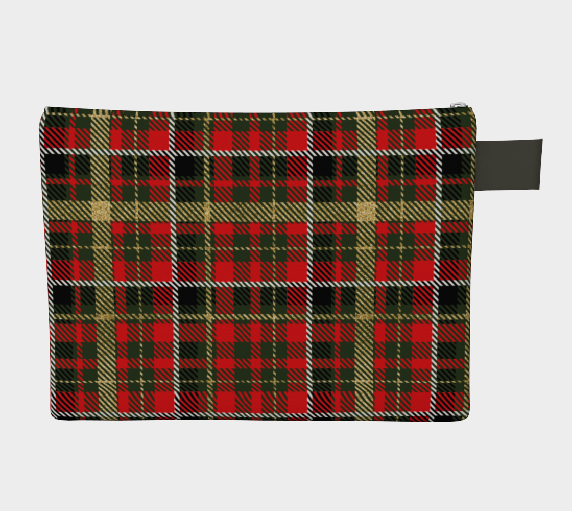 Holiday Plaid Zipper Carry -All