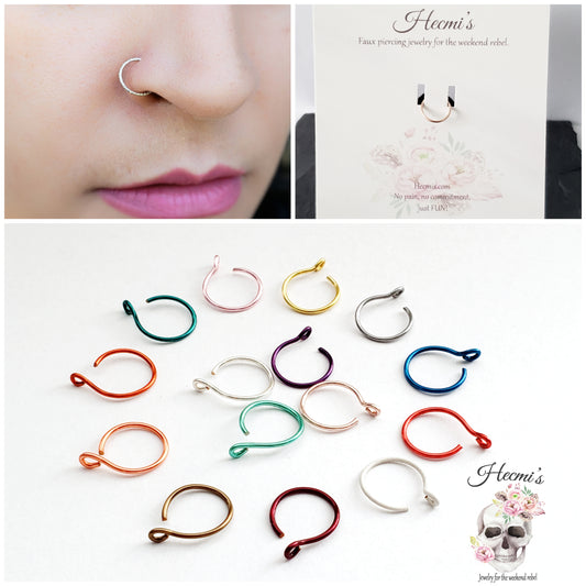 Colorful Faux Nose Ring