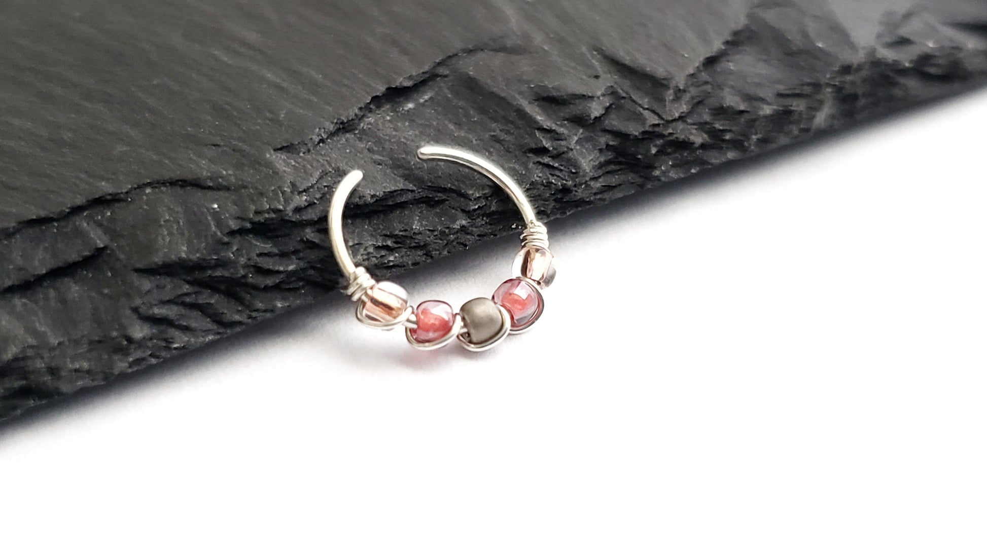 Faux Daith Piercing Jewelry Pink