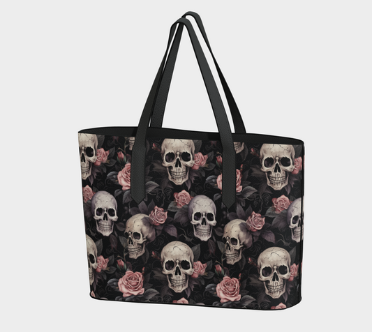 Dust Rose Skull Roses Bag